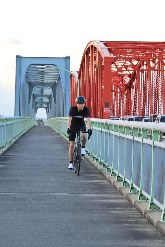 久留米・うきは周遊サイクリング 筑後川サイクリングロード40（縦）