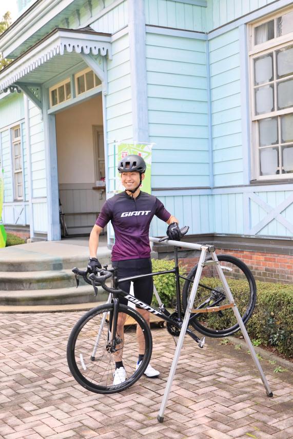 久留米・うきは周遊サイクリング 山辺道文化館 サイクルスタンド33（縦）