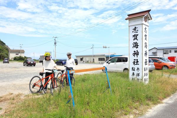 宗像・志賀島サイクリング 志賀海神社 サイクルスタンド04