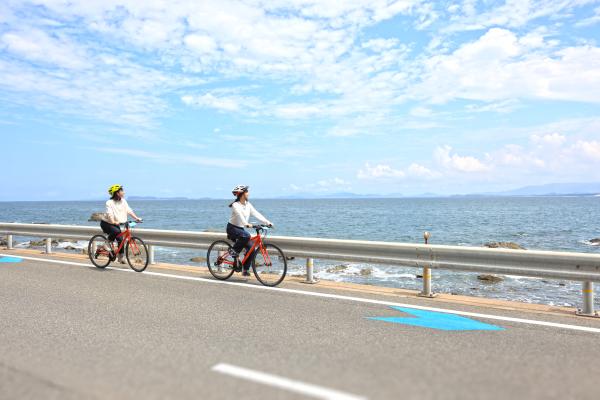 宗像・志賀島サイクリング 志賀島の海岸線02