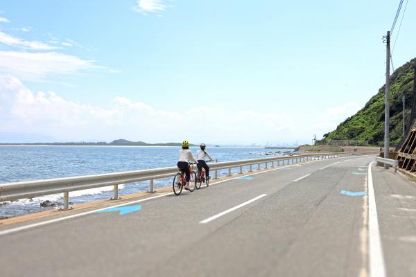 宗像・志賀島サイクリング 志賀島の海岸線03