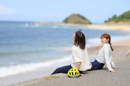 宗像・志賀島サイクリング 勝馬海水浴場03（横）