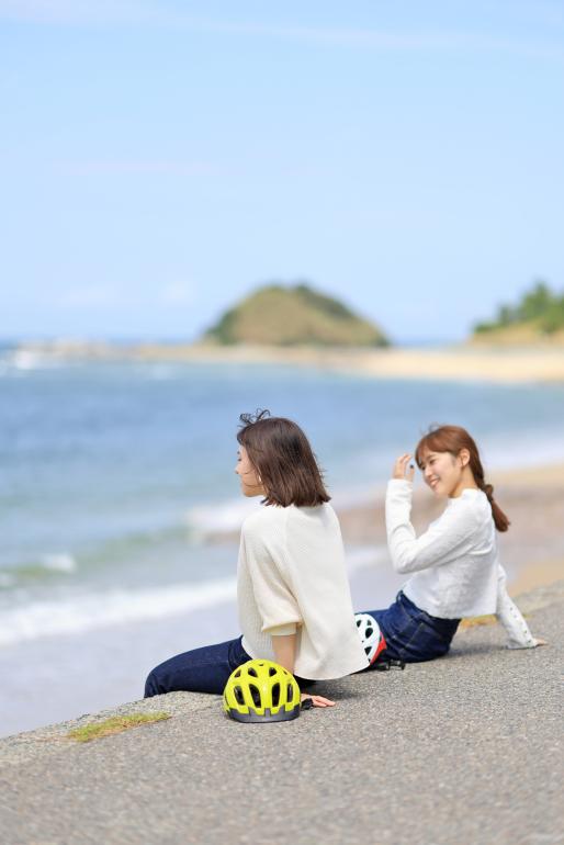 宗像・志賀島サイクリング 勝馬海水浴場04（縦）