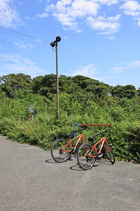宗像・志賀島サイクリング 潮見公園 サイクルスタンド03（縦）