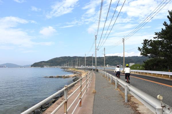 宗像・志賀島サイクリング 志賀島橋（往路）05