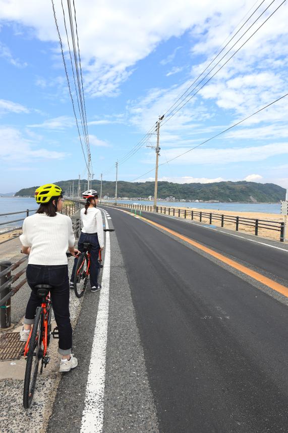 宗像・志賀島サイクリング 志賀島橋（往路）08（縦）
