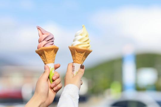 宗像・志賀島サイクリング 道の駅むなかた ご当地ソフトクリーム09（横）