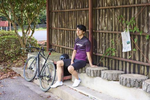 豊前・東峰サイクリング 求菩提資料館前バス停07（横）