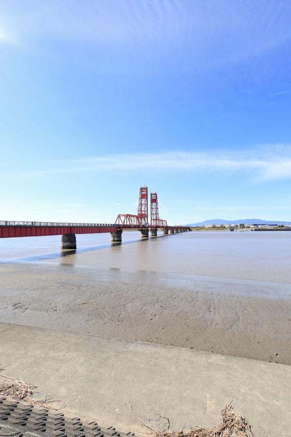 那珂川・大牟田サイクリング 筑後川昇開橋02（縦）