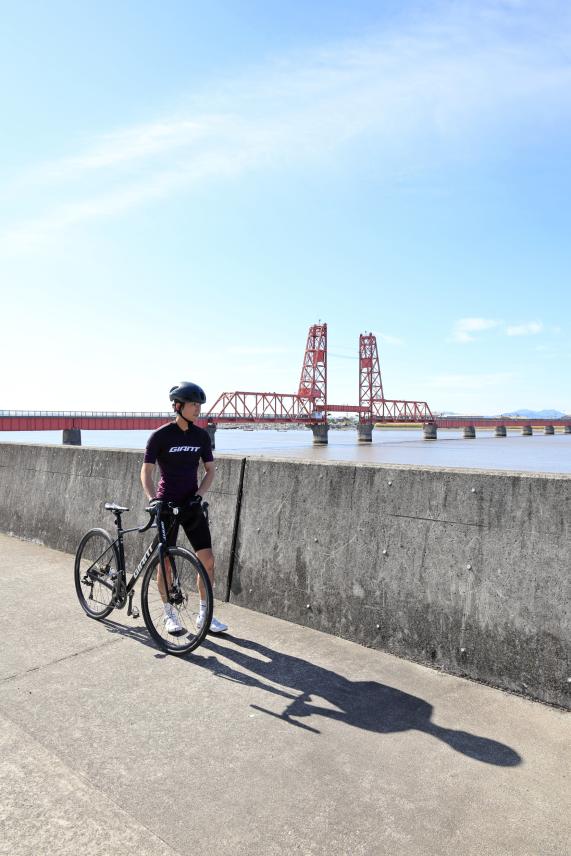 那珂川・大牟田サイクリング 筑後川昇開橋04（縦）