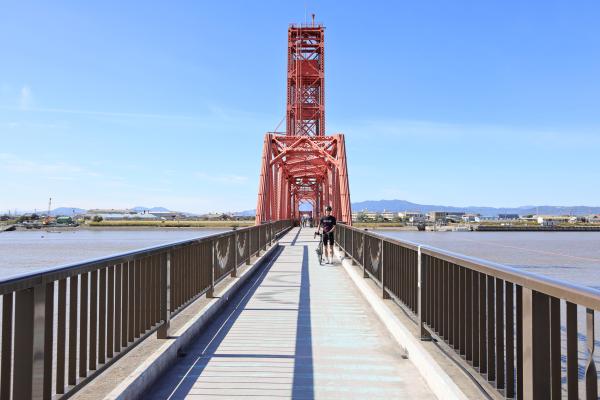 那珂川・大牟田サイクリング 筑後川昇開橋11（横）