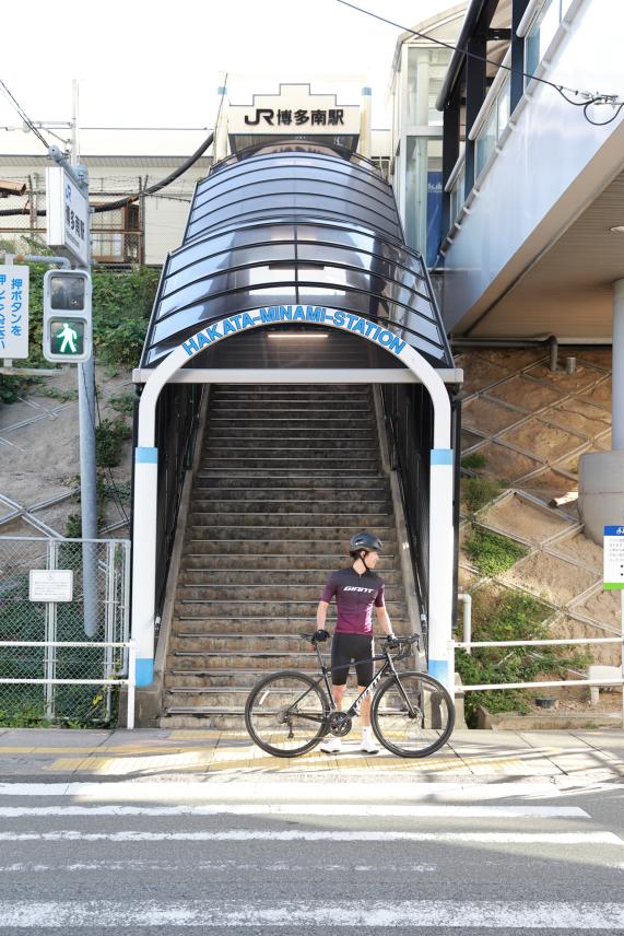 那珂川・大牟田サイクリング 博多南駅04（縦）