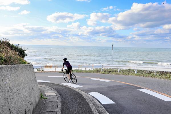 北九州（門司）・芦屋サイクリング 芦屋町の海岸線01（横）