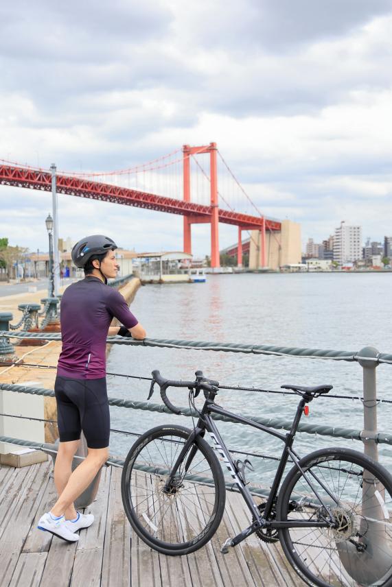 北九州（門司）・芦屋サイクリング 若戸大橋と大橋公園12（縦）