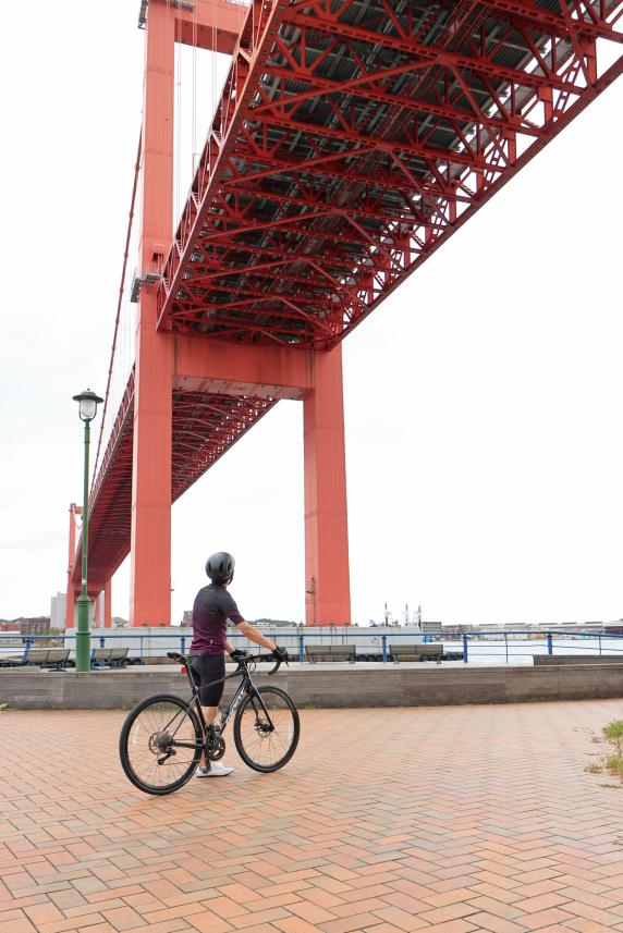 北九州（門司）・芦屋サイクリング 若戸大橋と大橋公園16（縦）