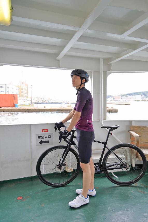 北九州（門司）・芦屋サイクリング 若戸渡船15（縦）