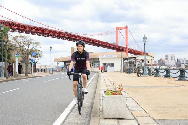 北九州（門司）・芦屋サイクリング 若戸大橋と若戸渡船31（横）