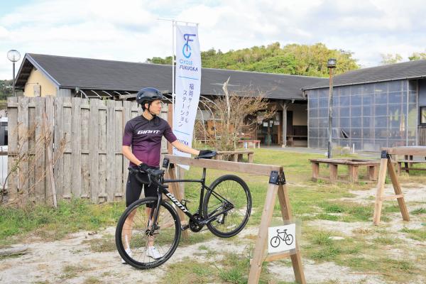 北九州（門司）・芦屋サイクリング お魚直売所 とと市場 サイクルスタンド13（横）