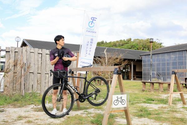 北九州（門司）・芦屋サイクリング お魚直売所 とと市場 サイクルスタンド15（横）