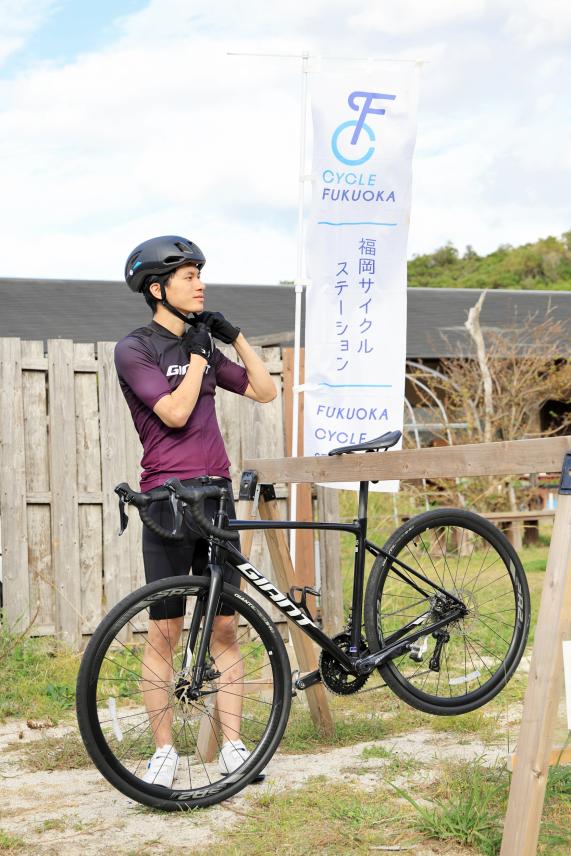 北九州（門司）・芦屋サイクリング お魚直売所 とと市場 サイクルスタンド18（縦）