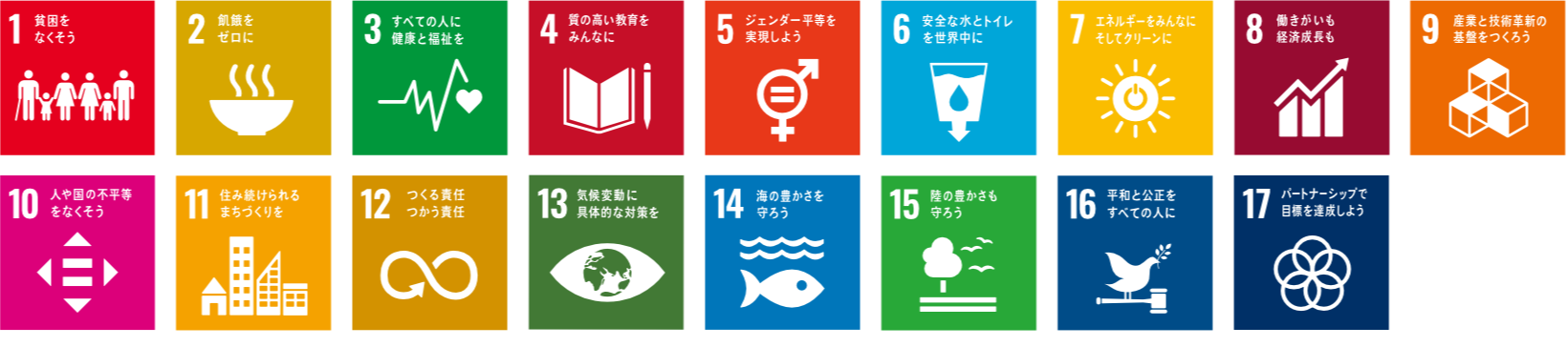 国連が目指す17の取り組み