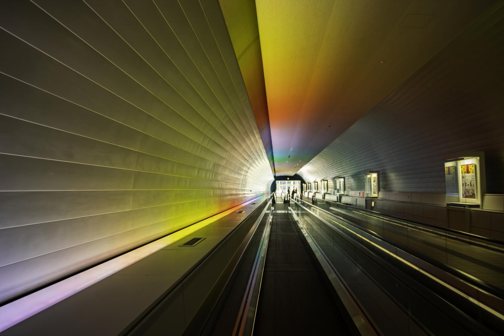 [Day 1] Rainbow Tunnel (Access Tunnel to Kyushu National Museum)