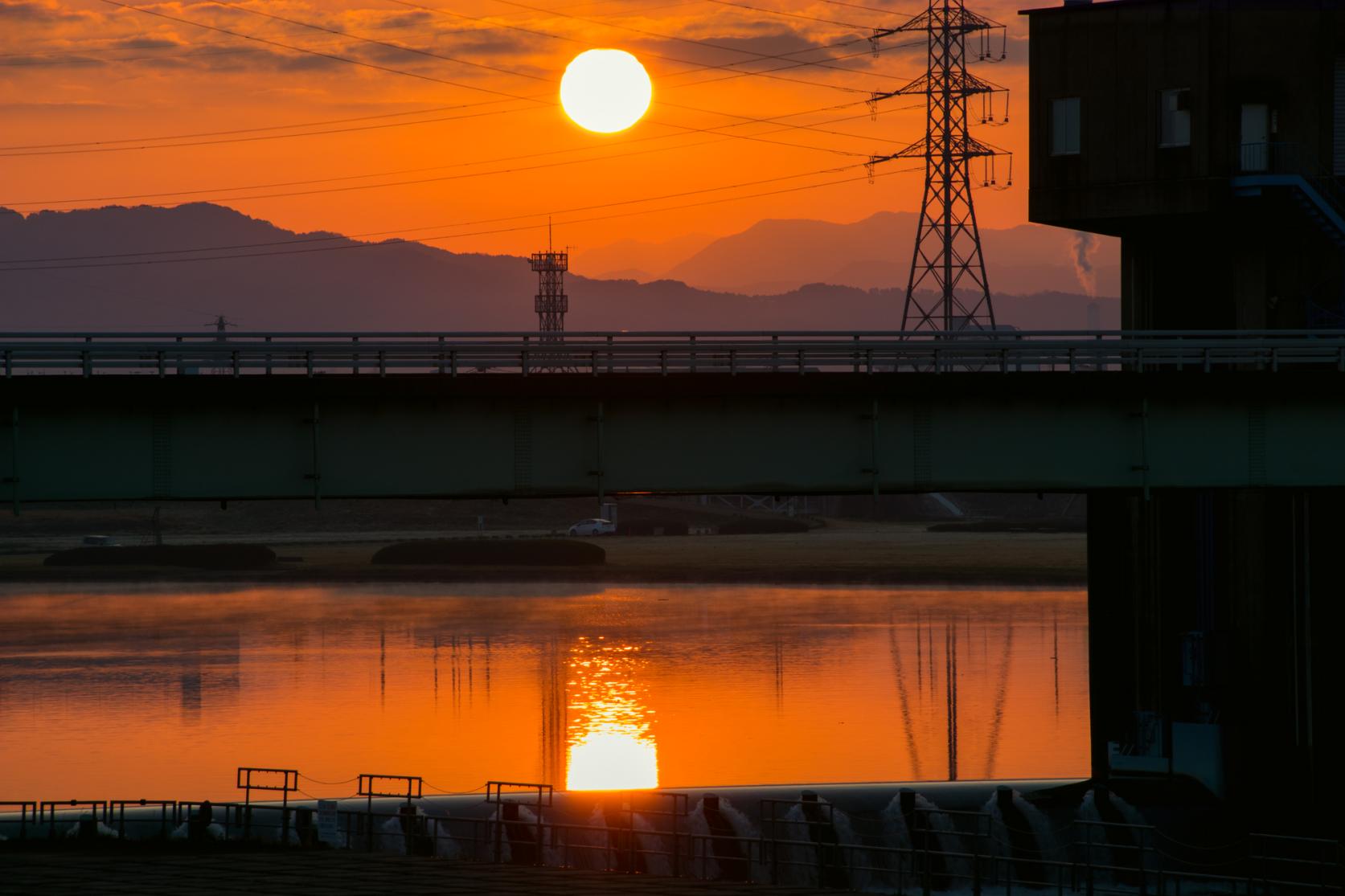 Chikugo River Oishiseki (irrigation water weir)