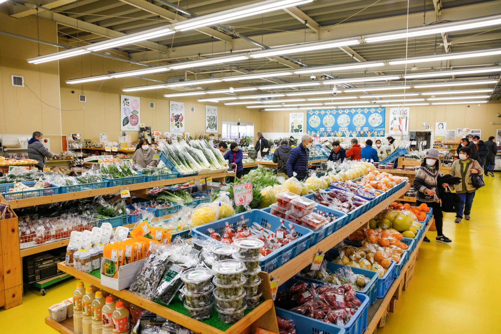 直方の新鮮な野菜・果物