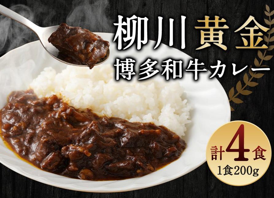 柳川黄金博多和牛カレー 200g×4箱 4人前