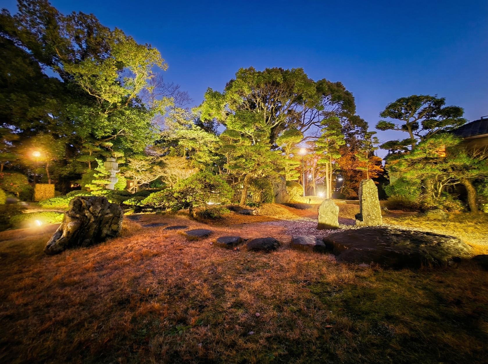 美しい庭園の景色を背景に、有明産一番摘み海苔を贅沢に味わう会席料理-5