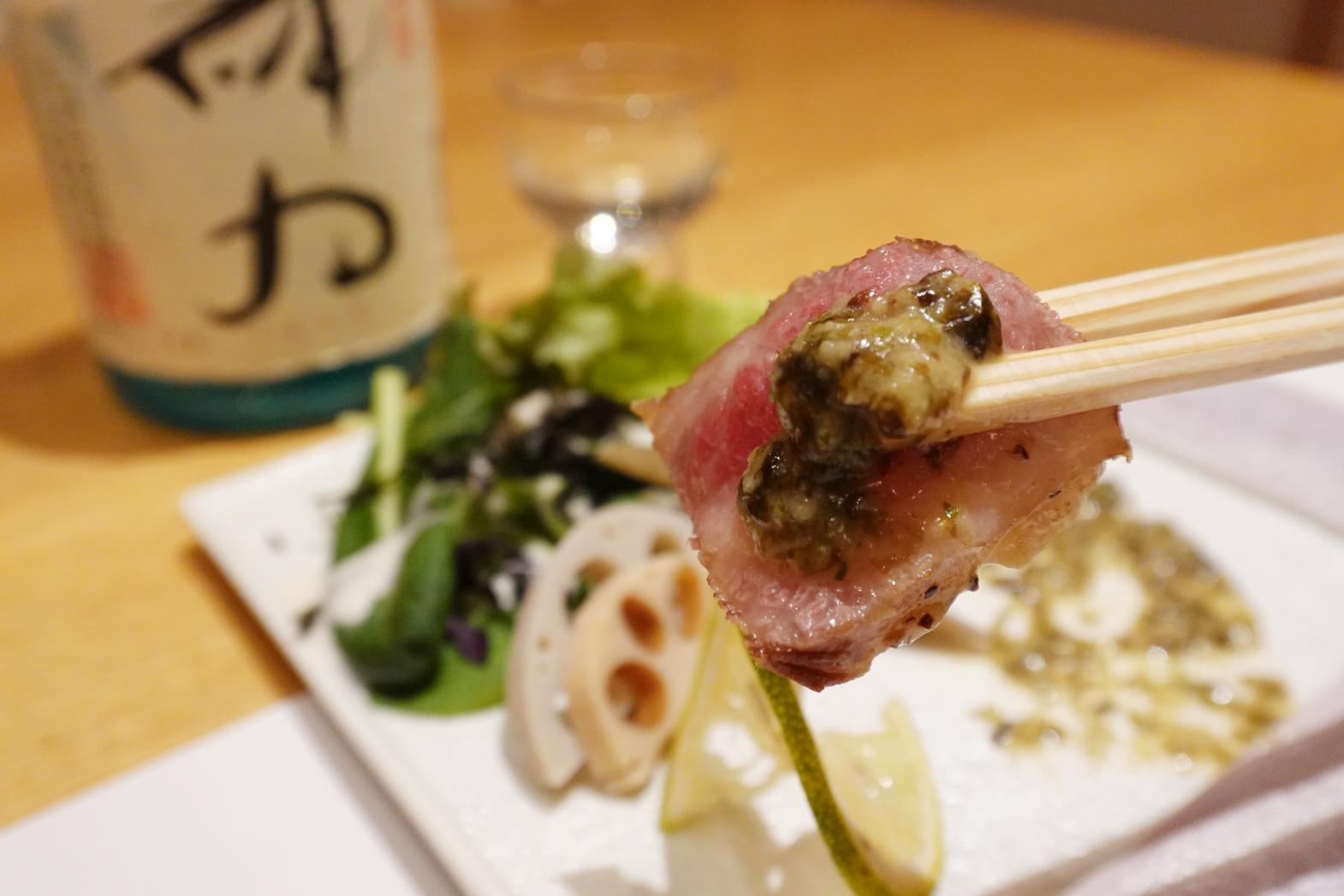 【洋皿】柳川牛と「幻の酒米」の競演-2