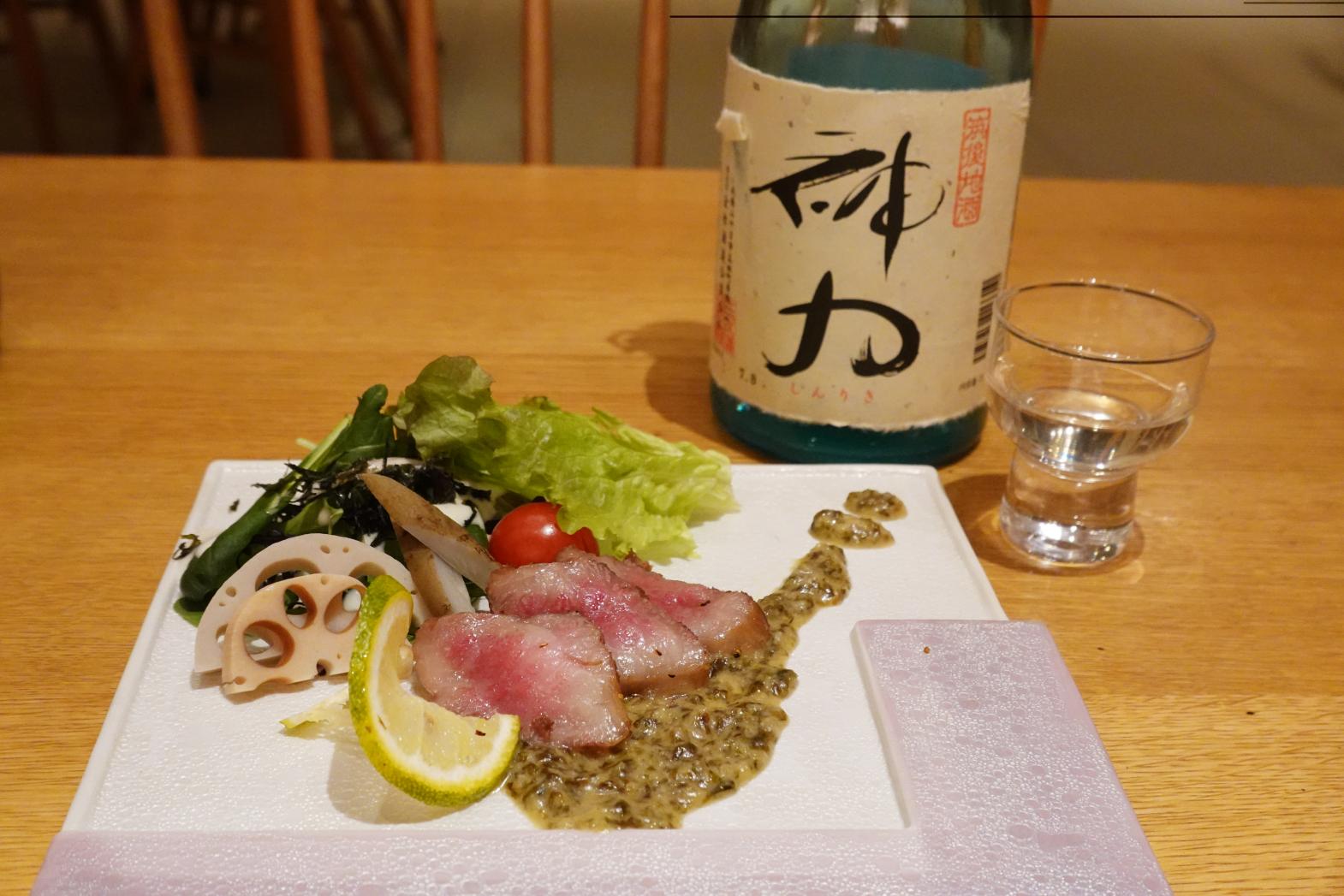 【洋皿】柳川牛と「幻の酒米」の競演-0