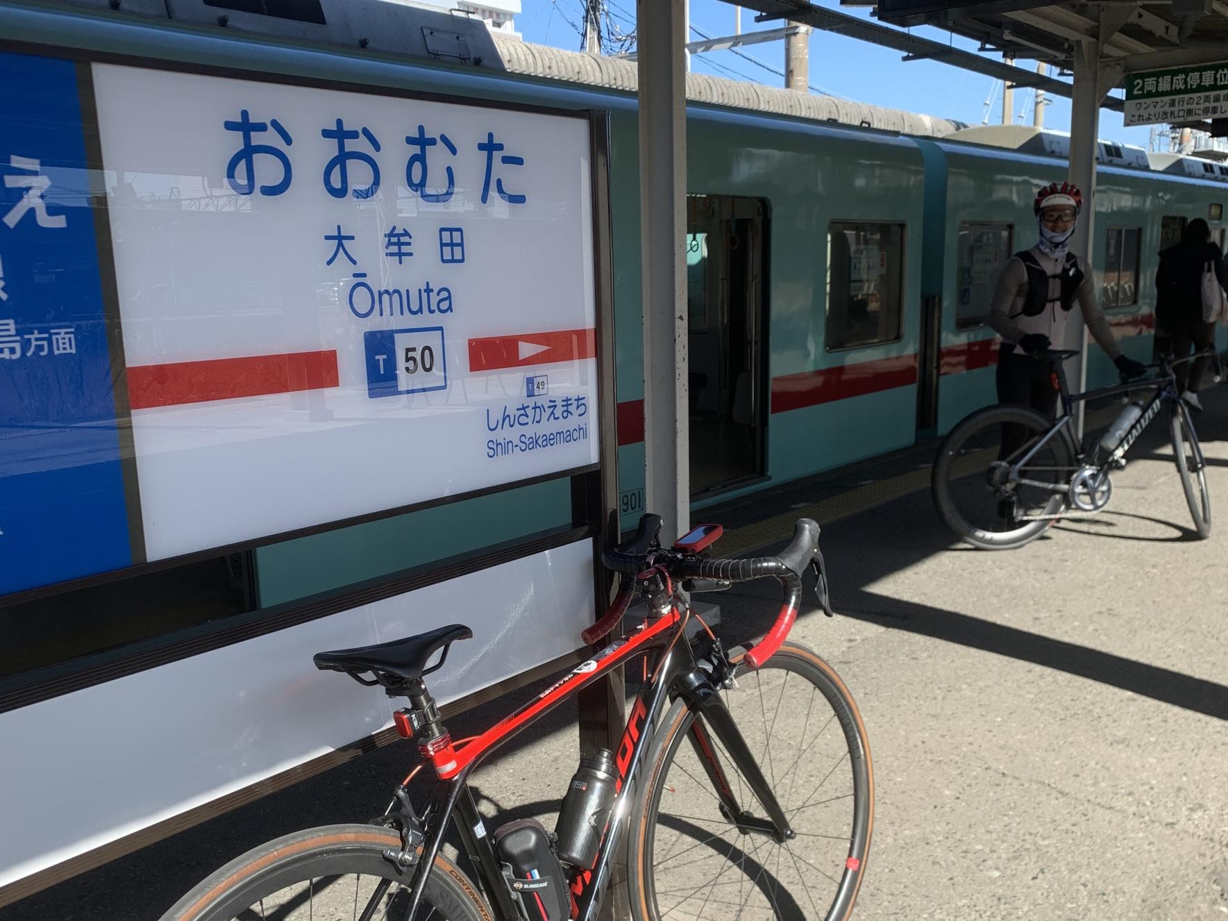 西鉄大牟田駅でサイクリングガイドがお出迎え-0
