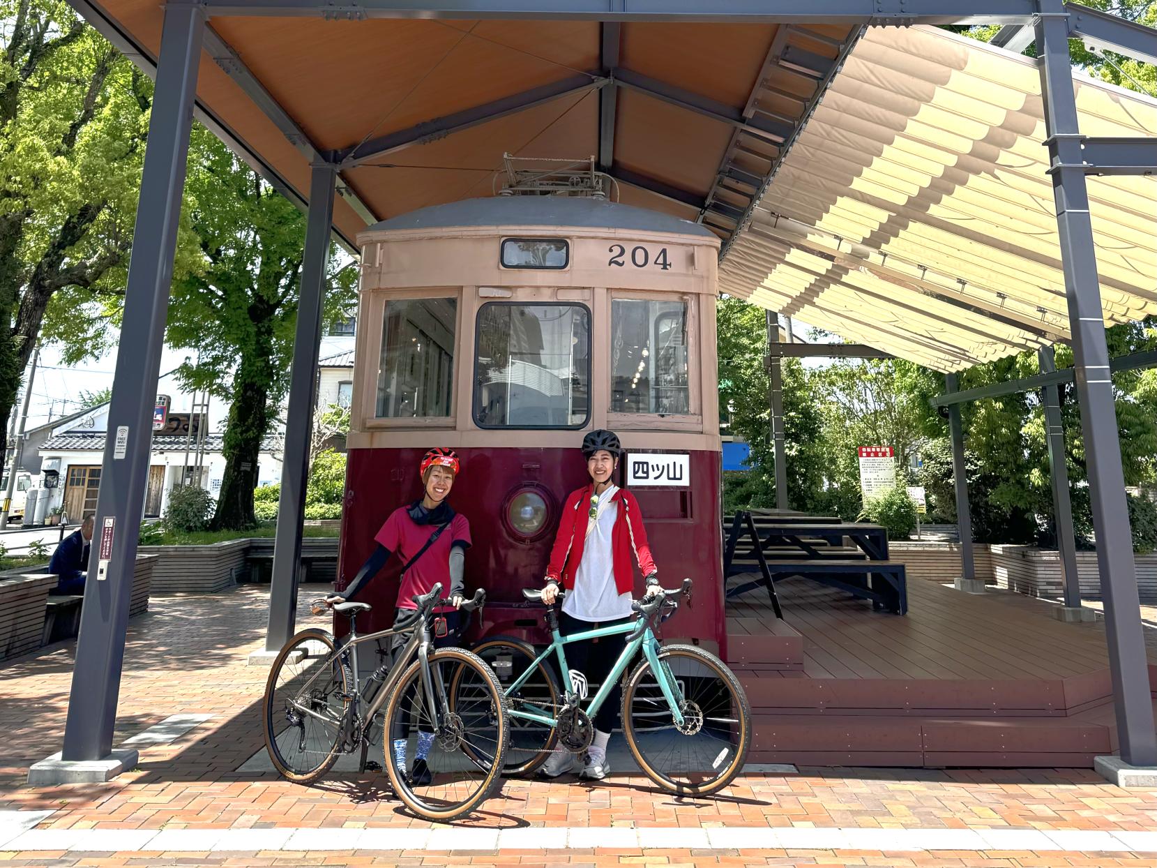 西鉄大牟田駅でサイクリングガイドがお出迎え-2