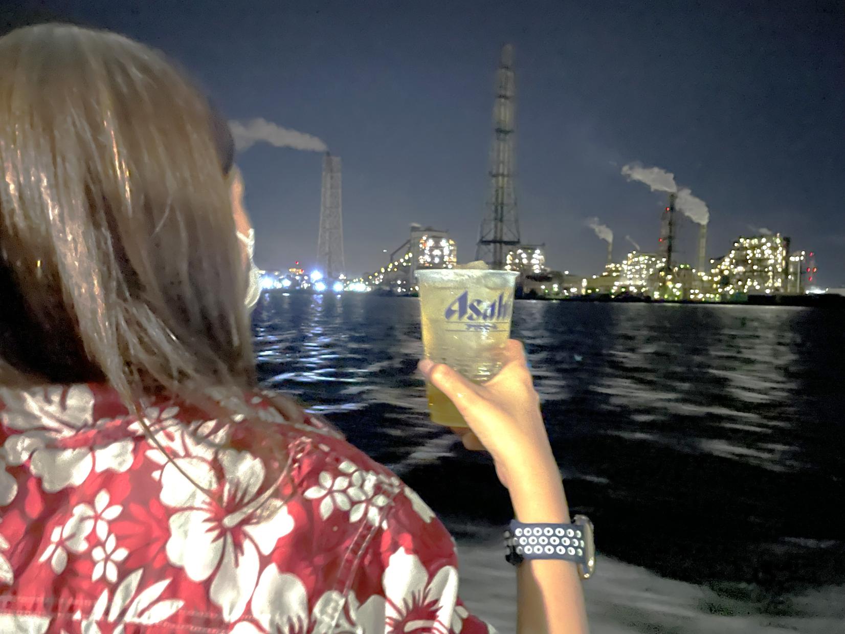 【關門汽船】工廠夜景×啤酒「啤酒遊船」（北九州市）-0