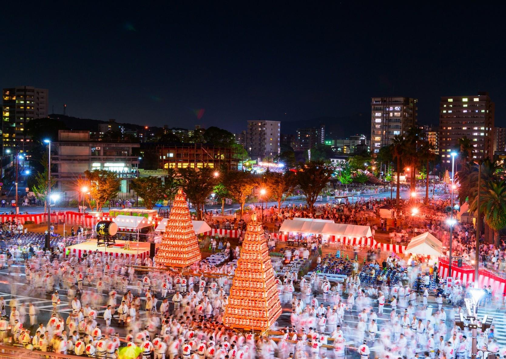 福岡県の夏の三大祭り！300個以上の提灯が輝く戸畑祇󠄀園大山笠-1