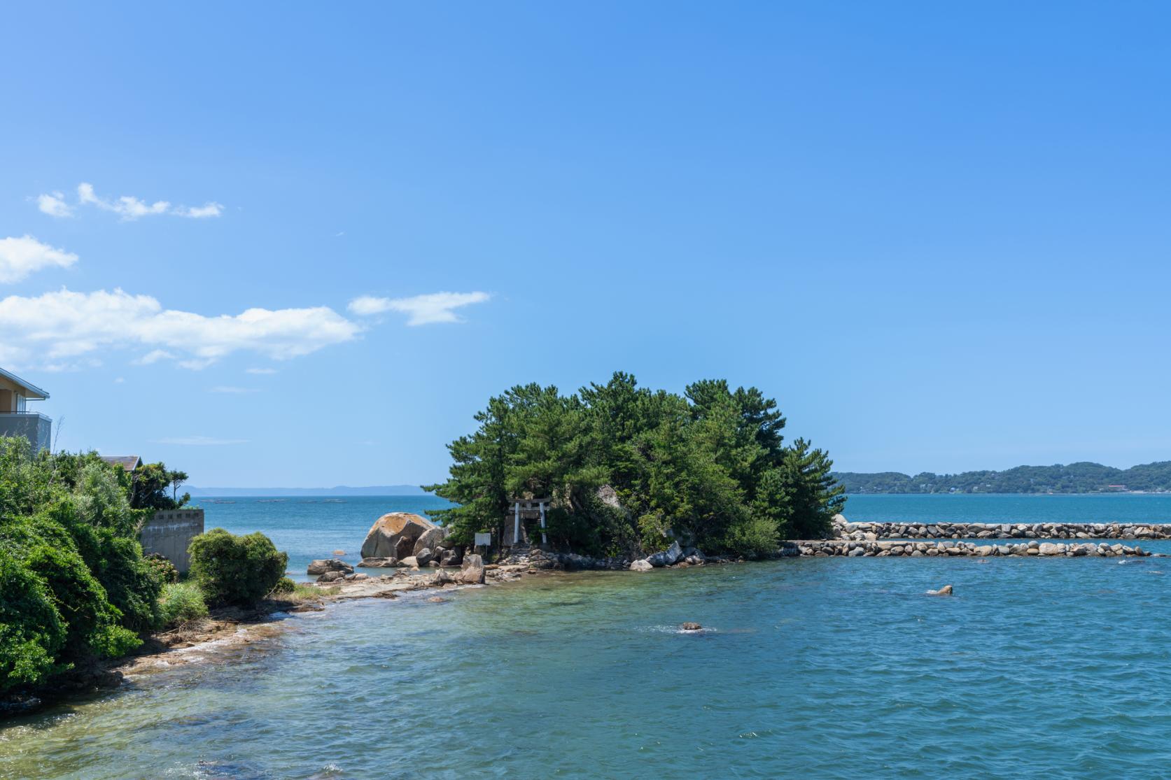 縁結びの神様と海の絶景にパワーをもらって「箱島神社」-1