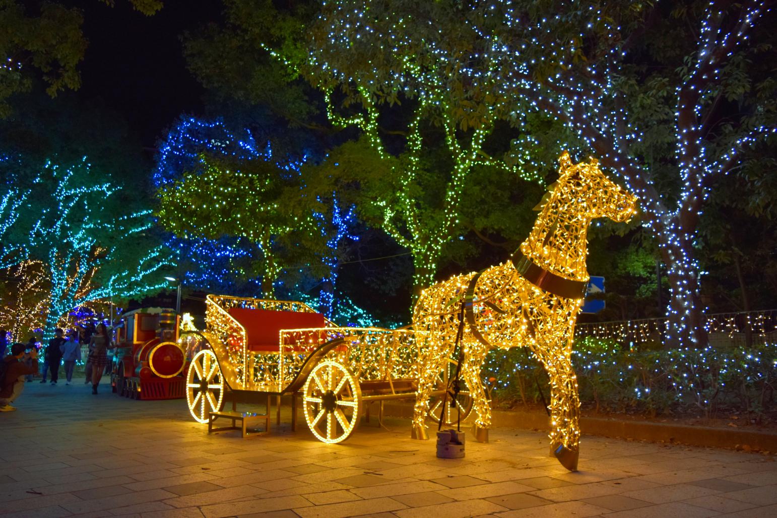 【天神中央公園】QTnet presents 光のフォレスト-7