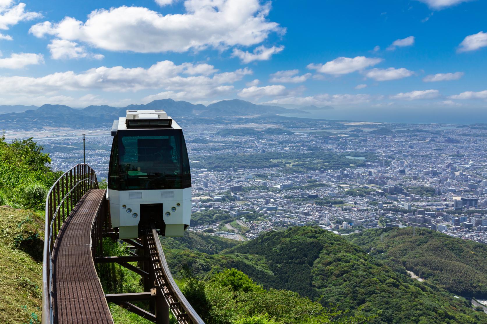 皿倉山のケーブルカーとスロープカーからも絶景が！-2