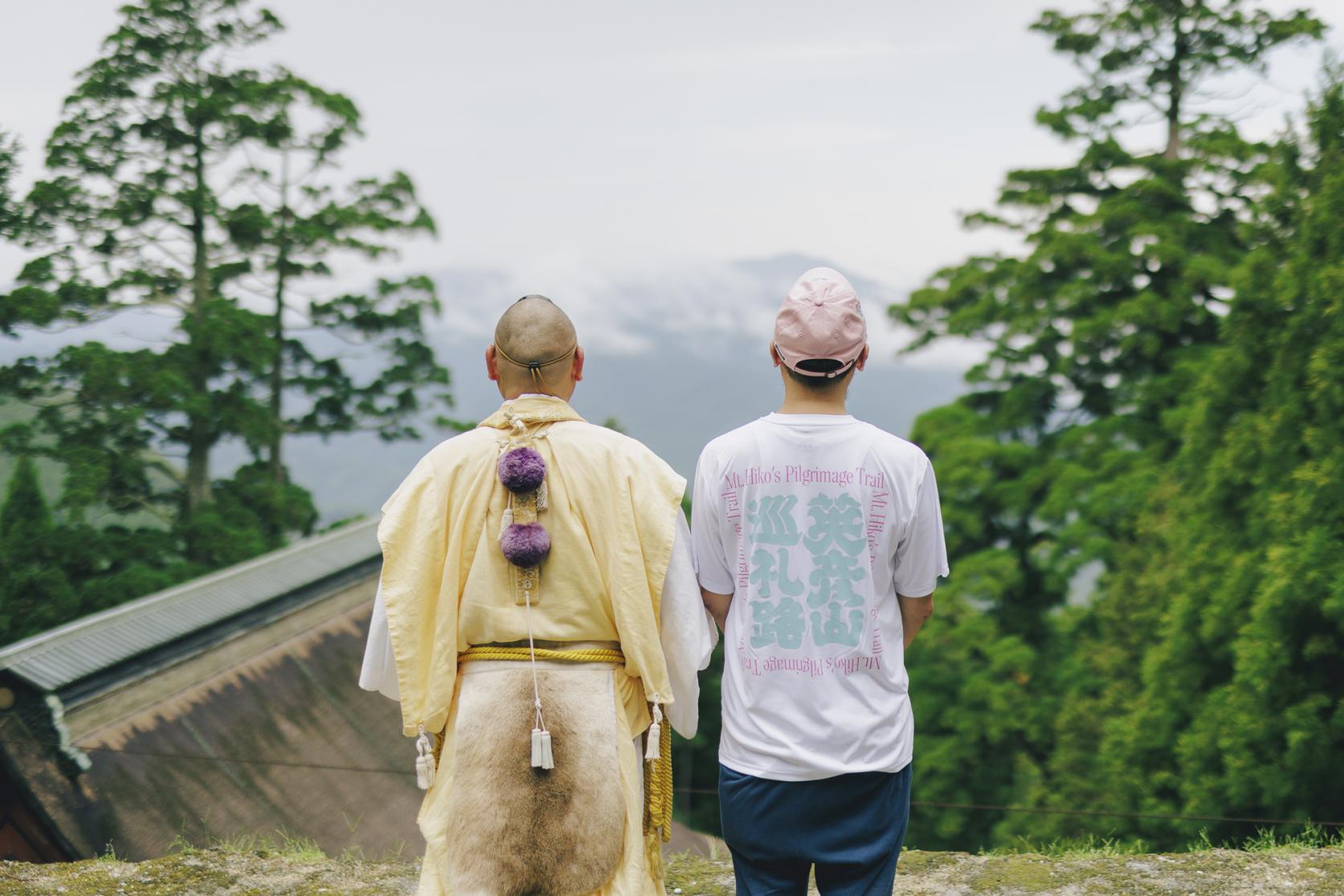 英彦山巡礼路ロゴマーク入りオリジナルデザインTシャツ-1