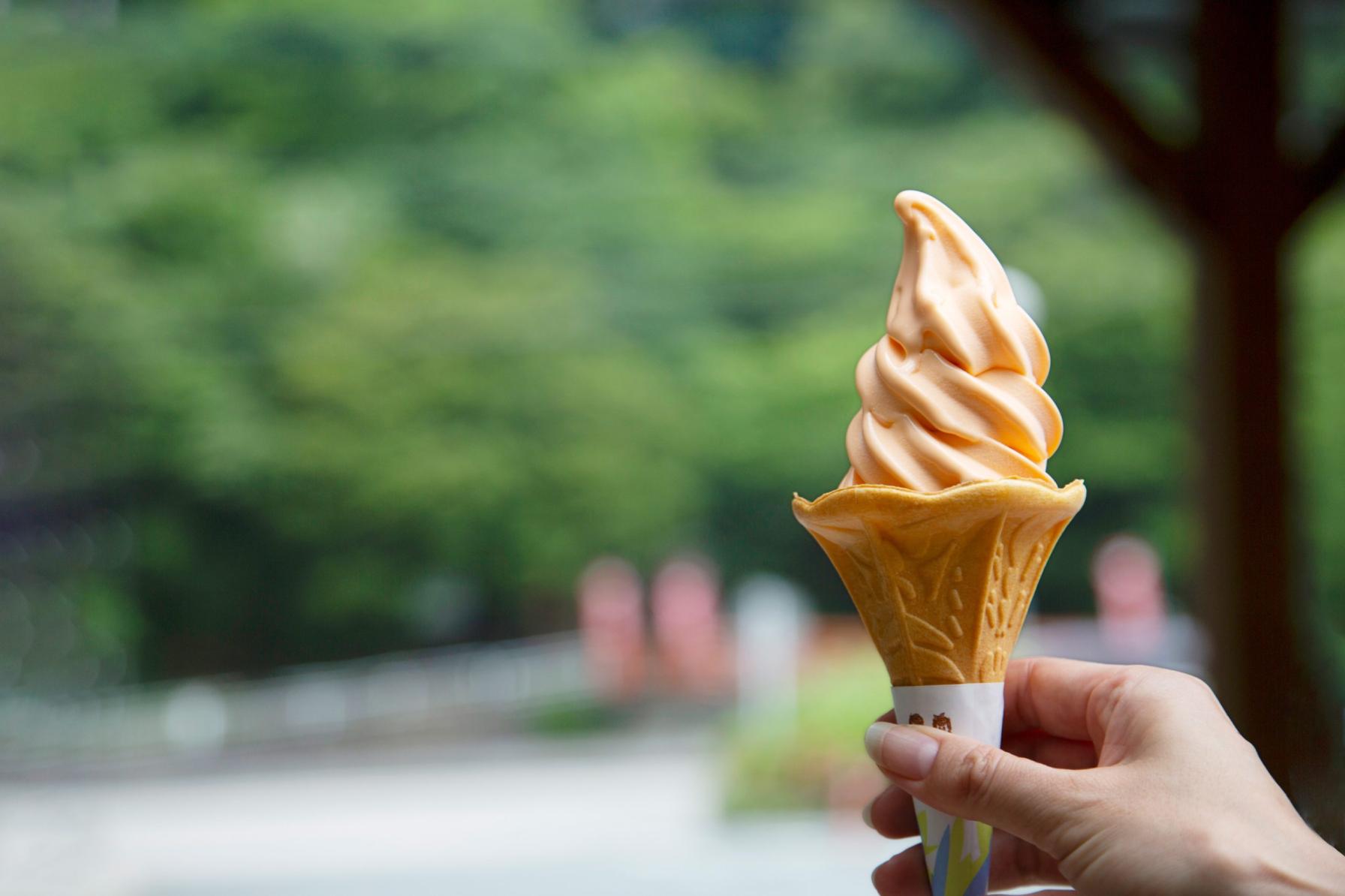 みかん味のソフトクリーム-0