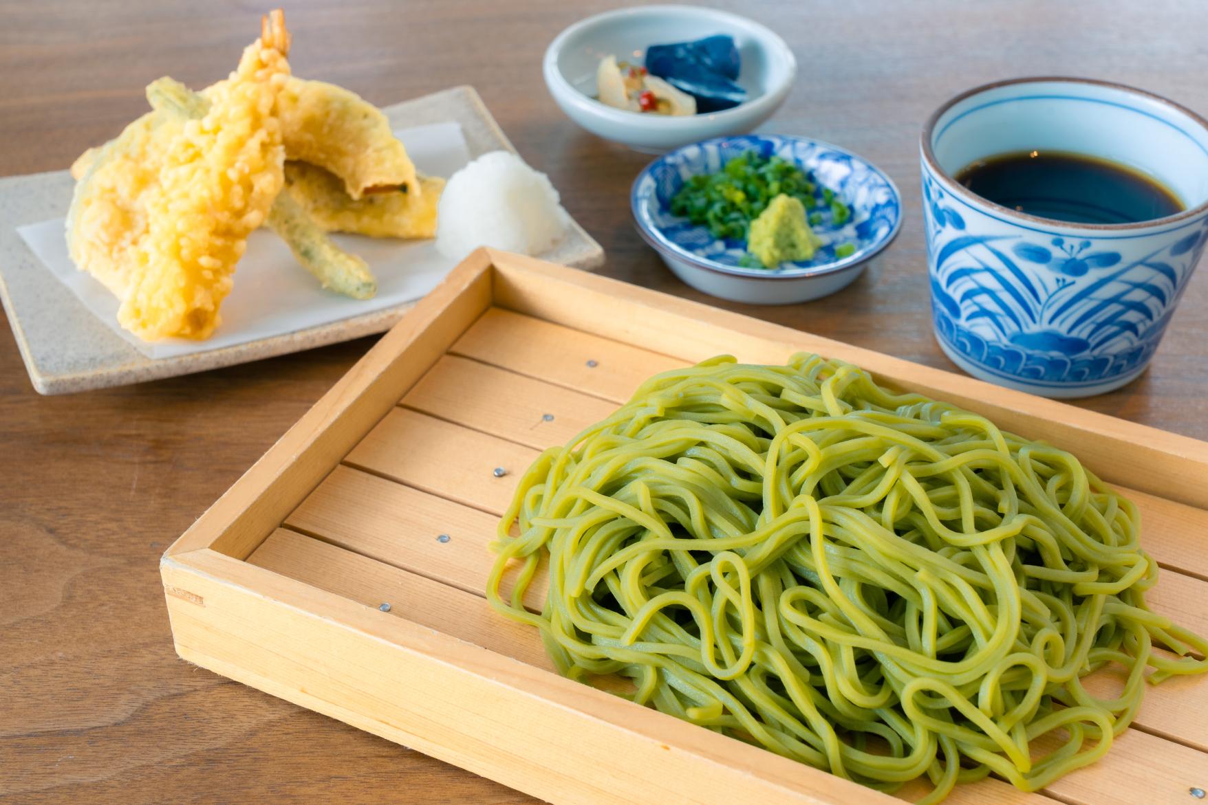 京都 茶そばと天ぷら-1