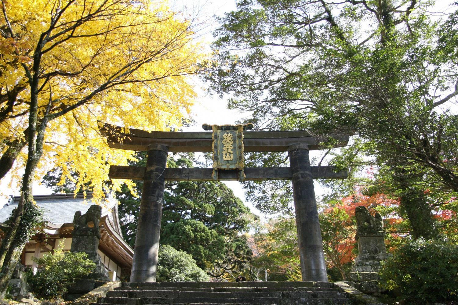 Porte Torii en bronze du sanctuaire Hikosan-1
