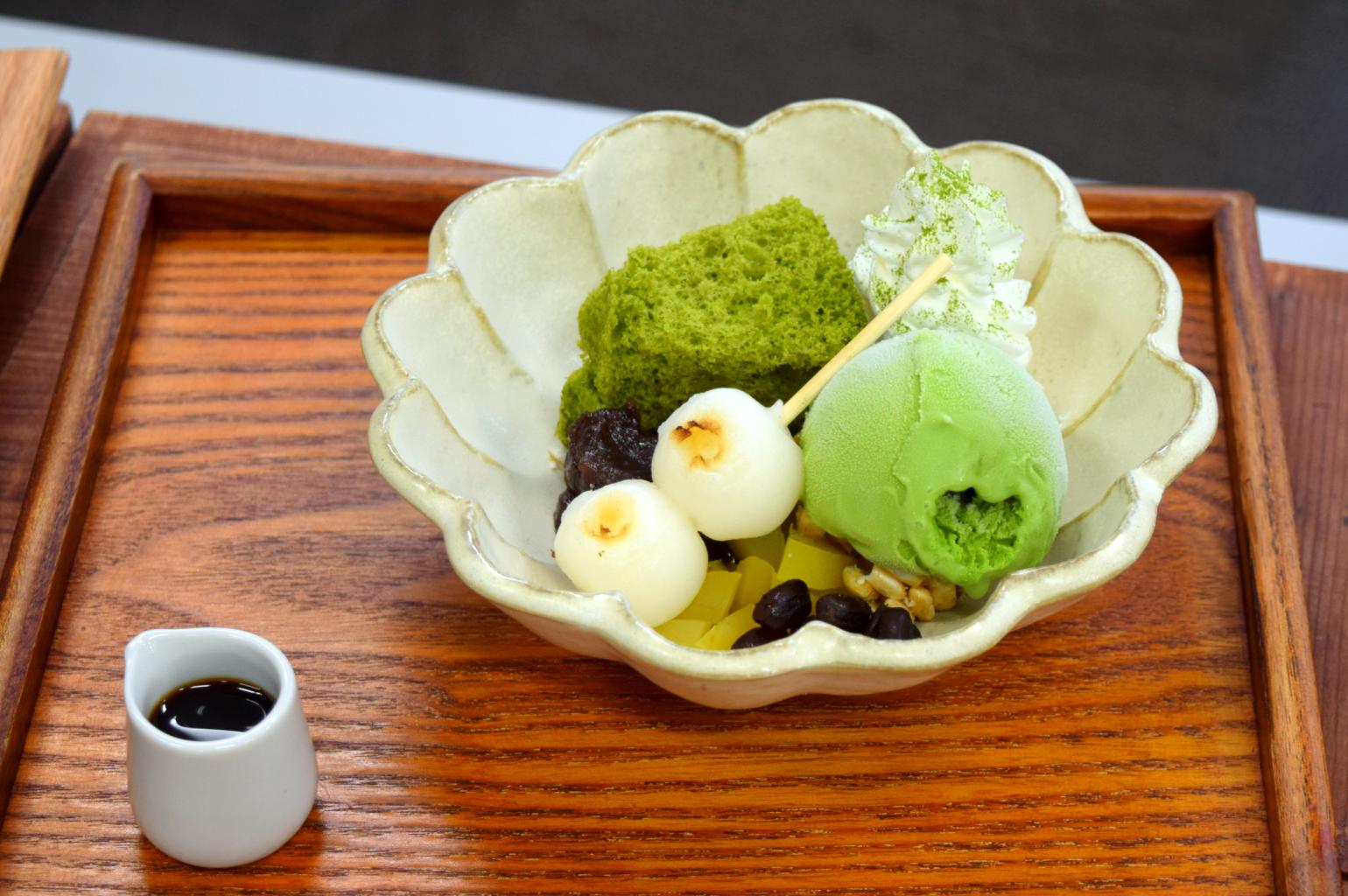 宇治抹茶アイスの和パフェ-2