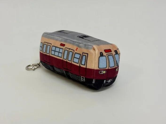 もちもち電車キーホルダー 西鉄600形マルーンベージュ-5