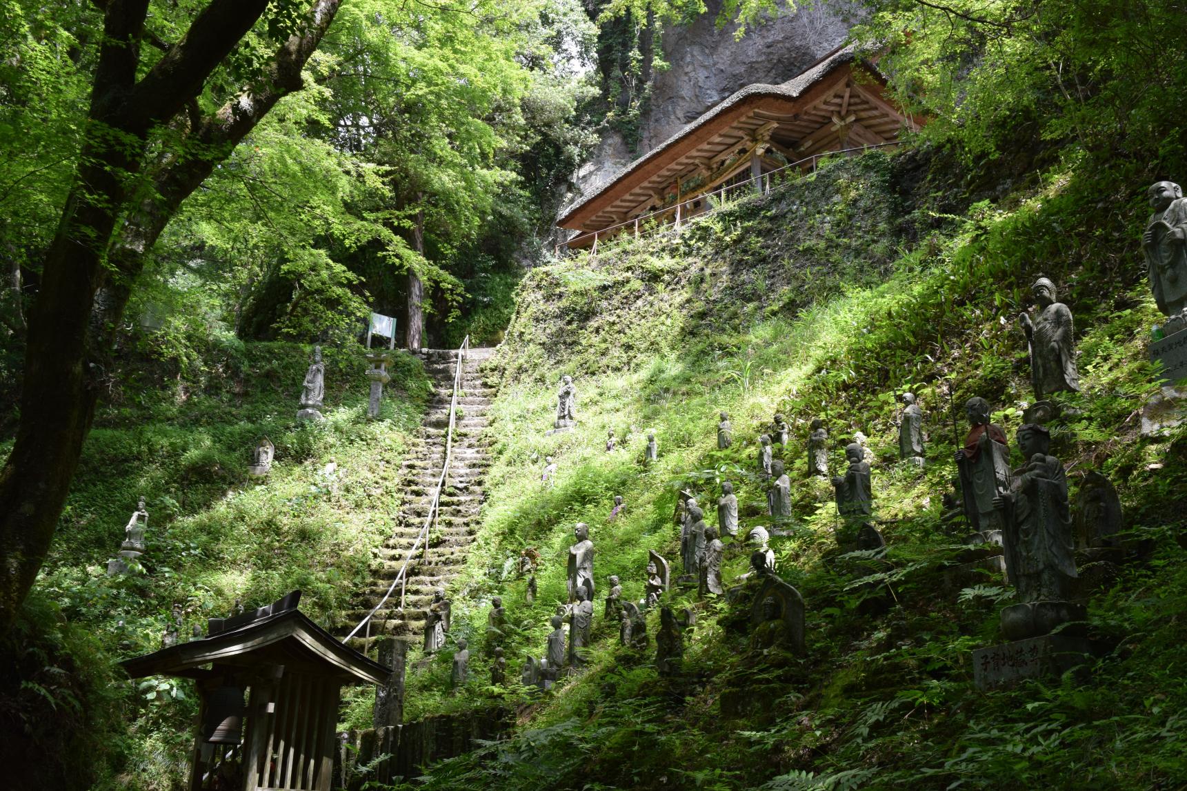 A ’wishing stone’ is enshrined here Iwaya-jinja Shrine