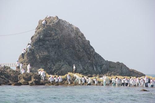 夫婦岩 大注連縄掛祭-3