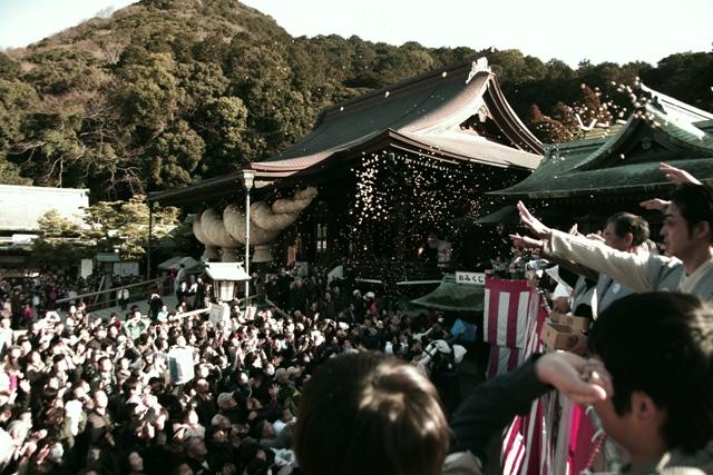 宮地嶽神社　節分祭福豆まき神事-2