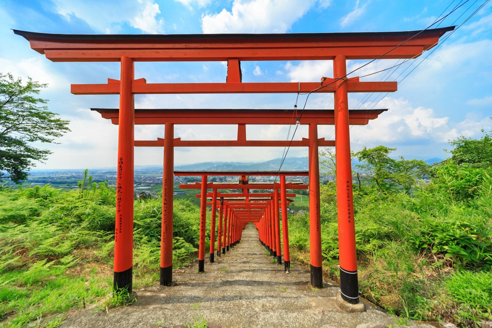 The extending torii gate and amazing view are something to see at Ukiha Inari Shrine-1