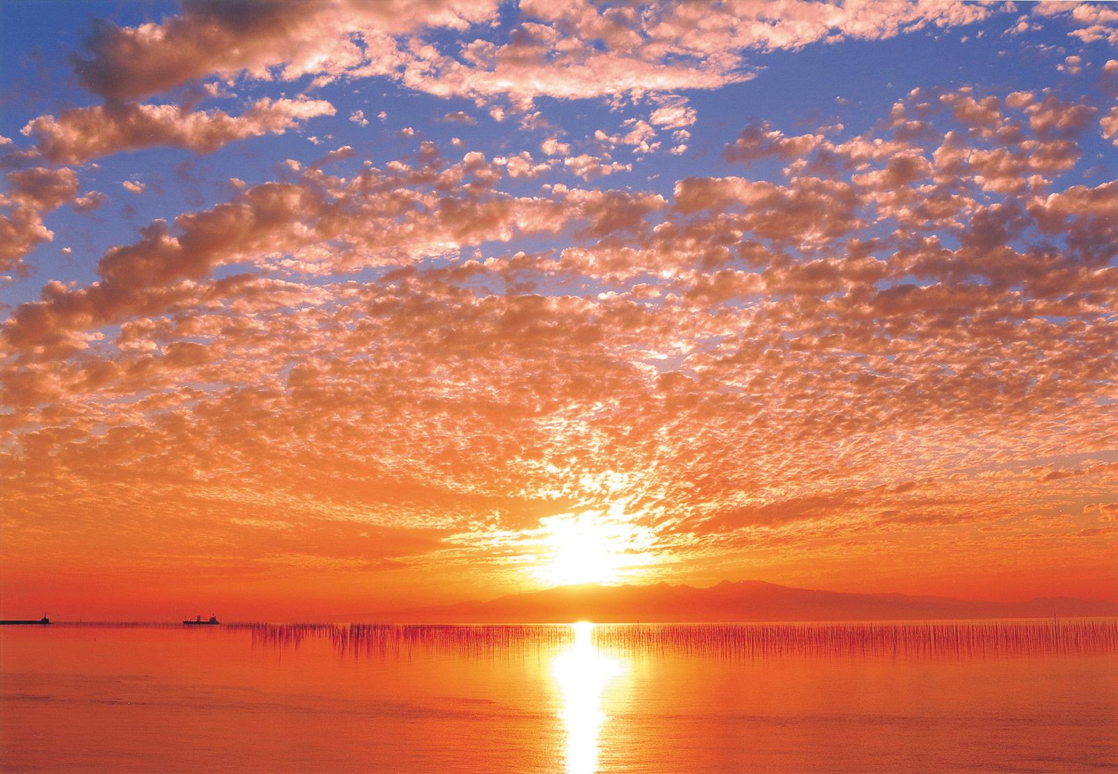 有明海の夕日